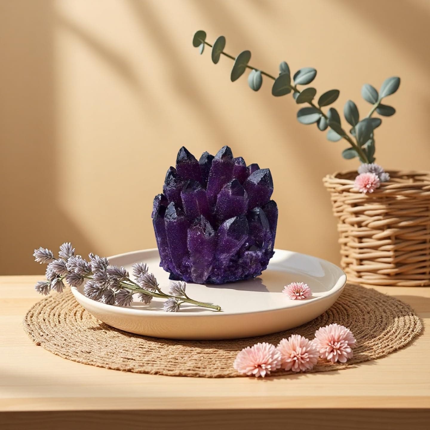 Large Amethyst Crystal Cluster，Real Crystals ，raw Crystal Cluster， Amethyst Stone ，Large Crystals Cluster for Home Decor - Image 7