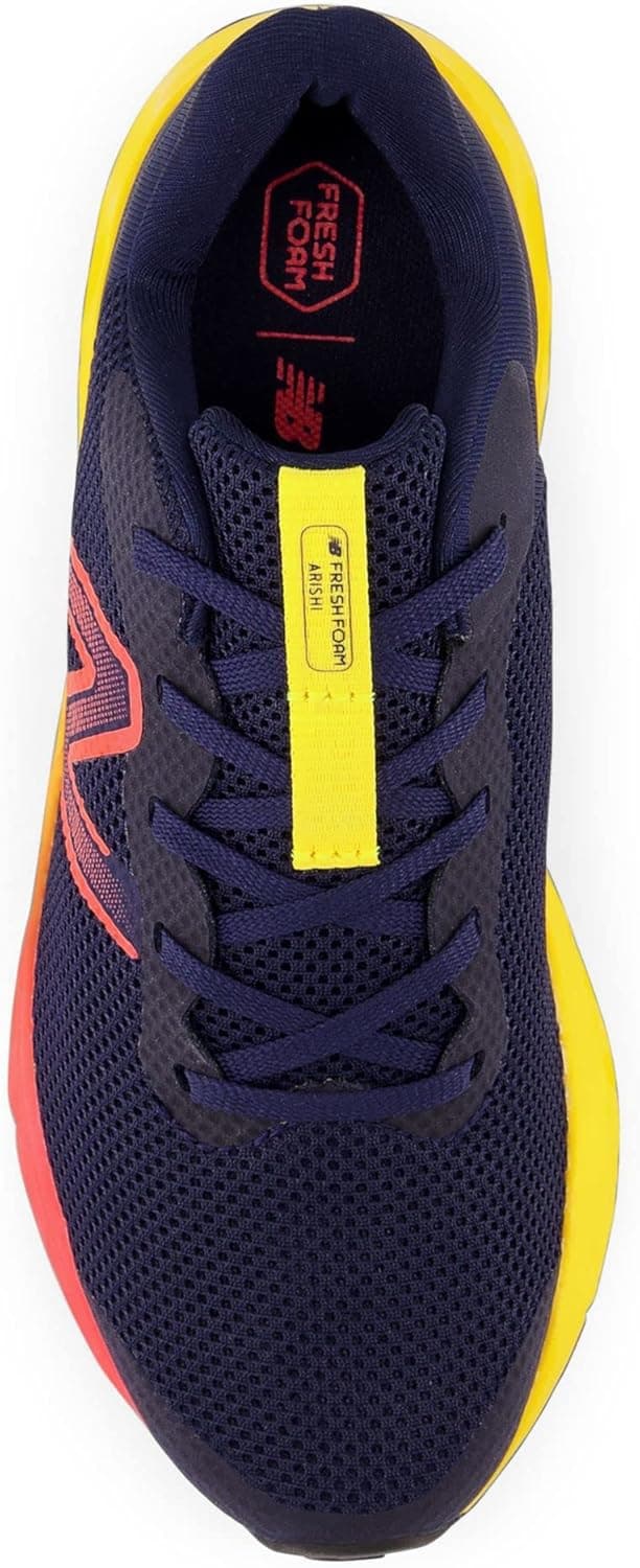 New Balance Kids Arishi Fresh Foam v4 Sneaker Team Navy/Electric Red/Egg Yolk 5.5 Big Kid - Image 6