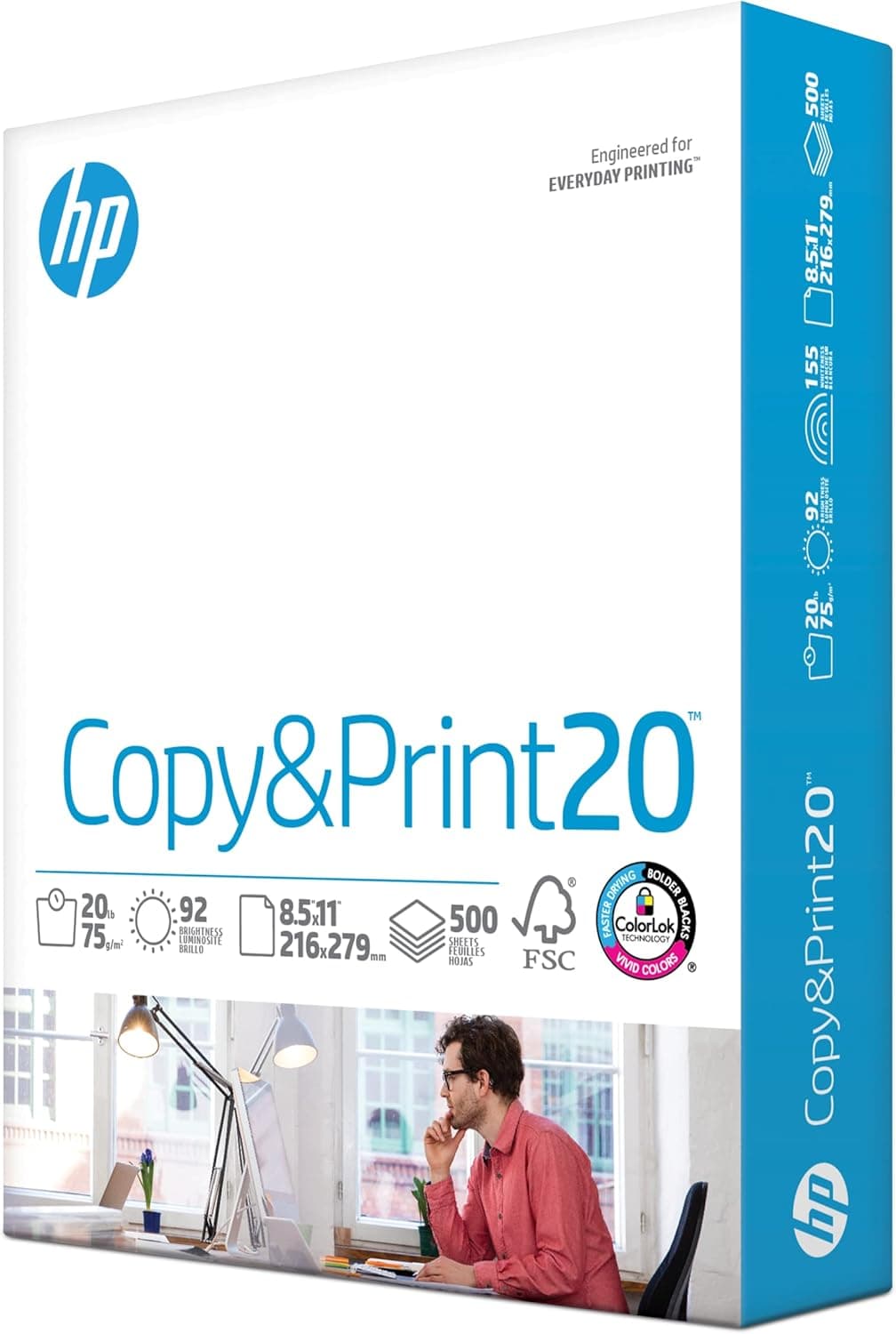Giấy In HP | Giấy 8.5 x 11 | Copy & Print 20 lb | Hộp 1 Ream - 500 Tờ | 92 Bright | Sản Xuất Tại Mỹ - FSC Certified | 2 - Image 2