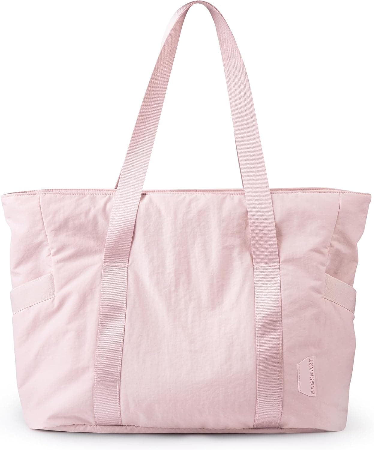 BAGSMART Tote Bag for Women, Tote Bag with Zipper Work Tote with Compartments Nurse Shoulder Hanbag for Travel, Gym Small B-pink-24l-fits 15.6" Laptop - Image 2