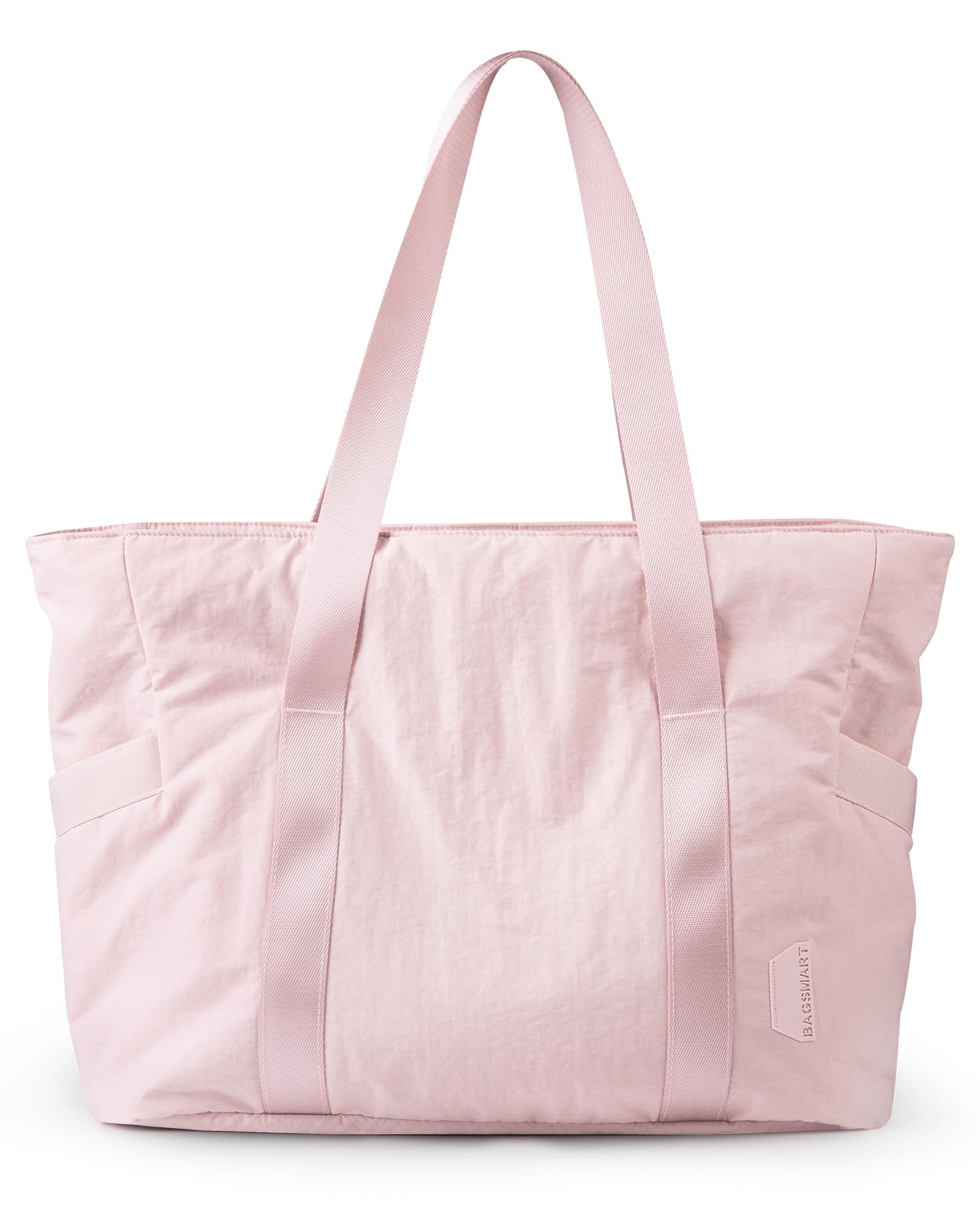 BAGSMART Tote Bag for Women, Tote Bag with Zipper Work Tote with Compartments Nurse Shoulder Hanbag for Travel, Gym Small B-pink-24l-fits 15.6" Laptop