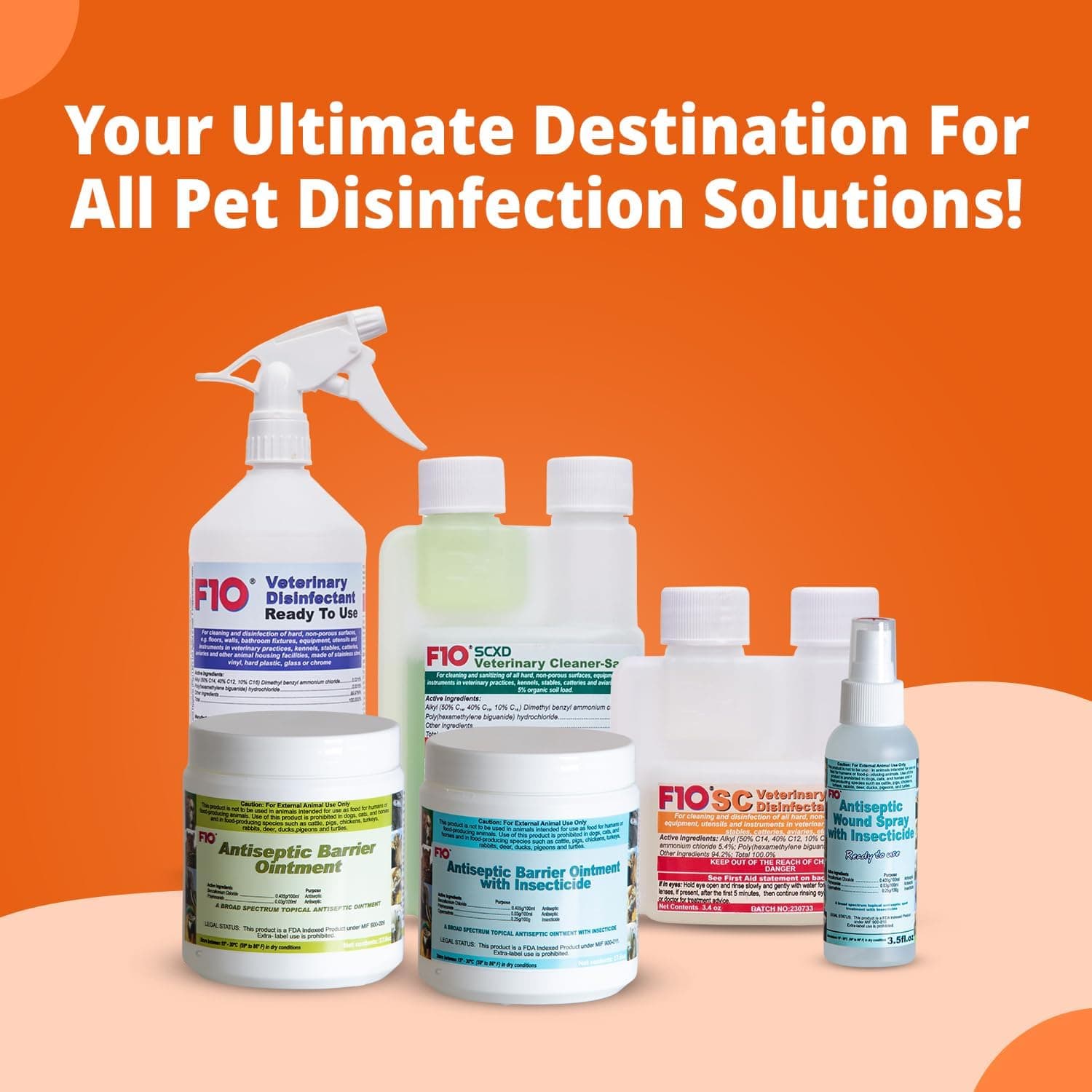 F10 SC Concentrated Veterinary Disinfectant for Kennels, Litter Box, Cage, Terrariums, Habitats, Vet Practices - 100 ml (3.4oz) 3.4 Fl Oz (Pack of 1) - Image 10