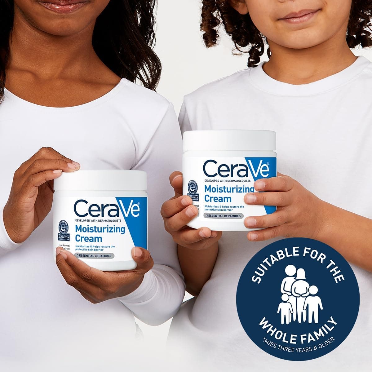 CeraVe Moisturizing Cream, Body and Face Moisturizer for Dry Skin, Body Cream with Hyaluronic Acid and Ceramides, Daily Moisturizer, Oil-Free, Fragrance Free, Non-Comedogenic, 19 Ounce 19 Ounce (Pack of 1) - Image 12
