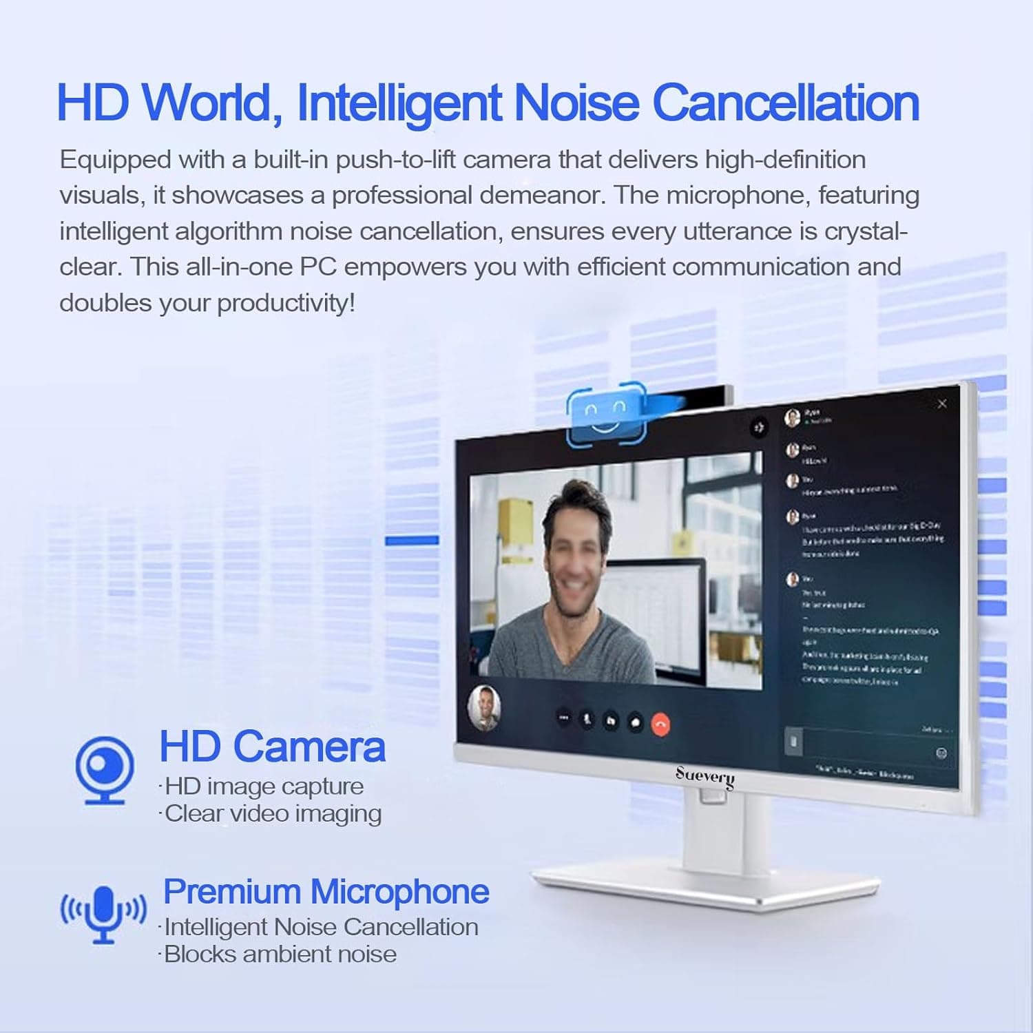 27 Inch 120Hz QHD All-in-One Desktop Computer 1TB SSD for Home &Office,Students & Business 32GB RAM Core I5(6Cores Up to 4.4G) Wi-Fi 6 2K 27" All in One Gaming PC White Not Touchscreen 27Inch-2K-120Hz Core I5 - Image 6