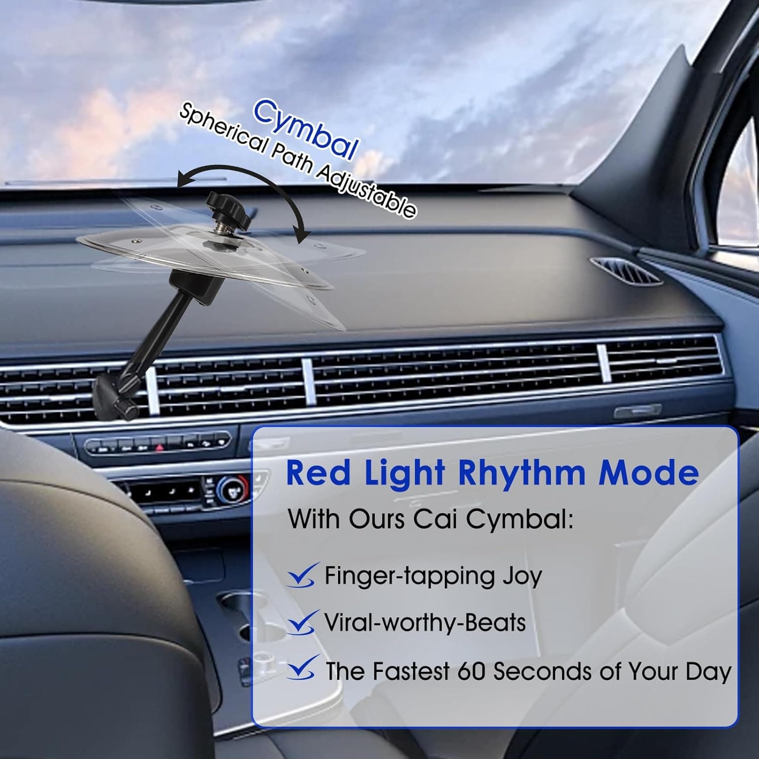 Car Cymbal Air Vent Car Crash Cymbal Air Vent Mini Drum Cymbal For Music Lovers - Image 5