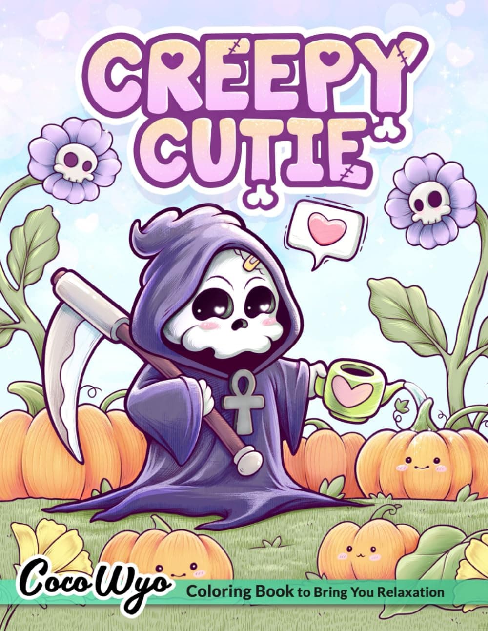Creepy Cutie: Coloring Book for Adults and Teens Featuring Goth Kawaii and Spooky Cute Creatures of All Kinds and Many More - Image 2