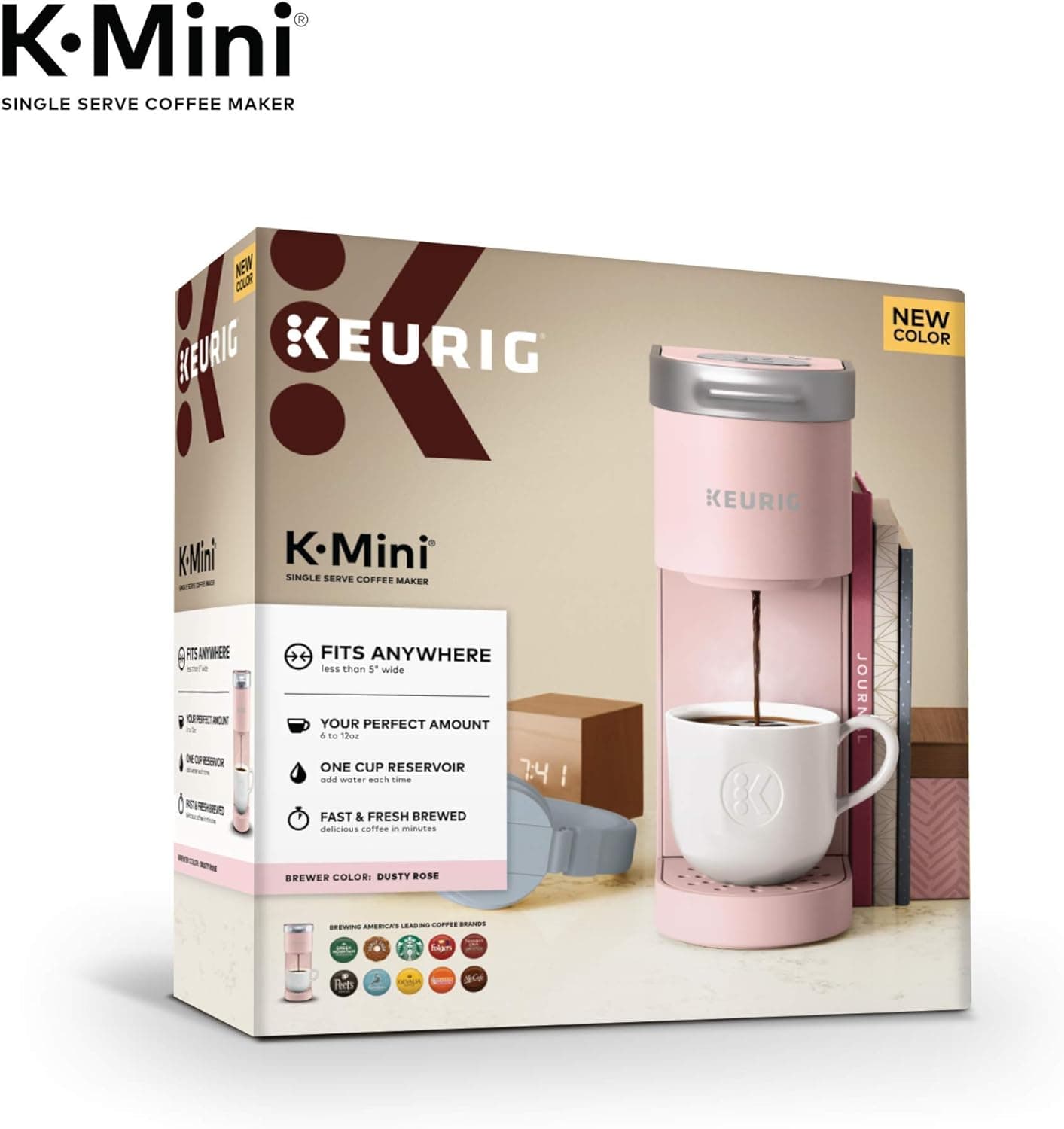 Keurig K-Mini Single Serve K-Cup Pod Coffee Maker, 6 to 12oz Brew size, with Cord Storage, Perfect for Small Spaces, Dusty Rose - Image 13