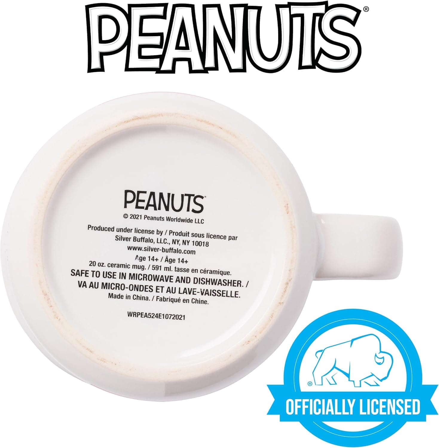 Silver Buffalo Peanuts Snoopy and Woodstock Get Cozy Ceramic Camper Mug, 20 Ounces Peanuts Snoopy and Woodstock (Camper) - Image 5