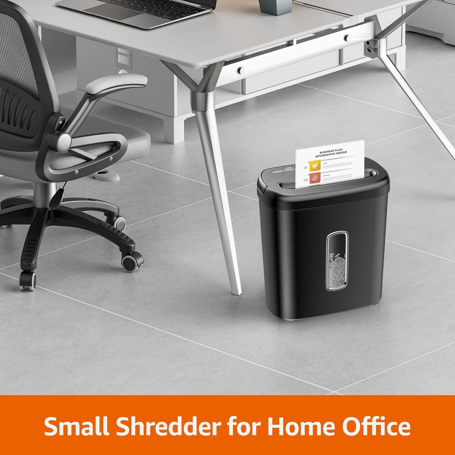 Amazon Basics 8-Sheet Cross Cut Paper Shredder and Credit Card Shredder - Black 8 Sheet Black - Image 7