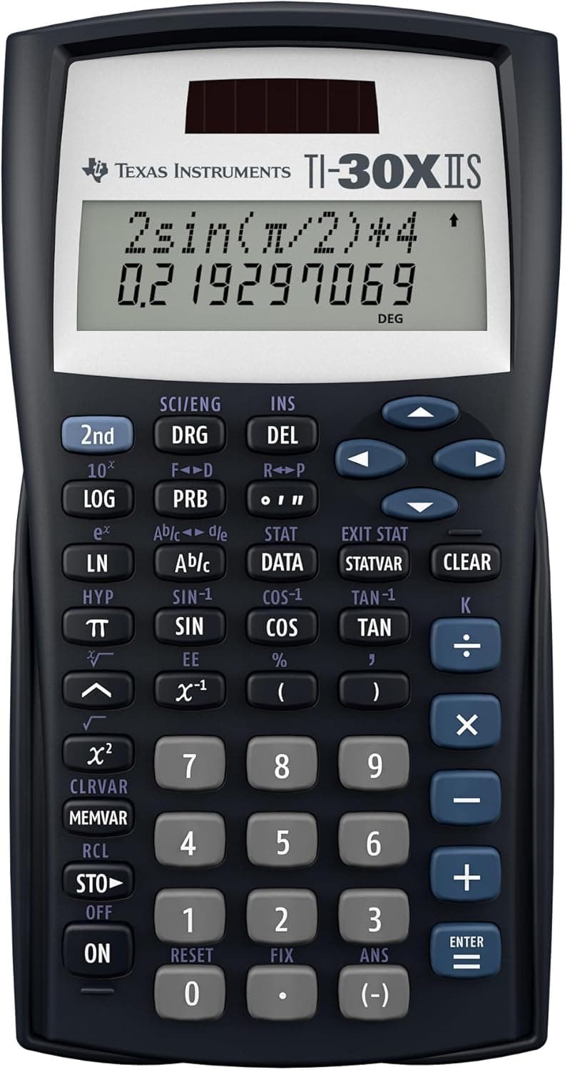 Calculadora Científica Texas Instruments TI-30XIIS, Negra con Acabados Azules (30XIIS/TBL/1L1/BK) Azul Oscuro - Image 2
