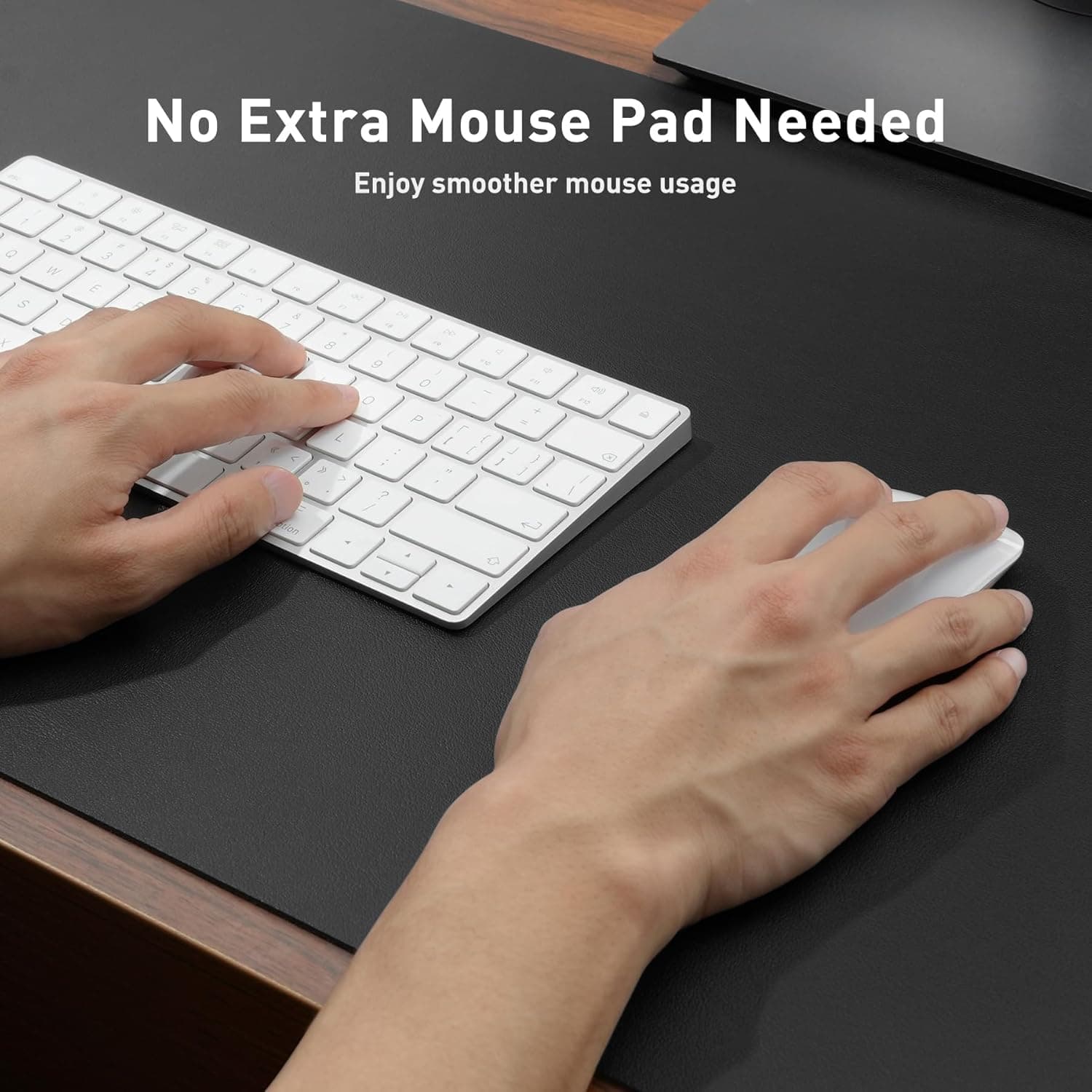 Aothia Non-Slip Waterproof PU Leather Desk Pad Protector para sa Mouse, Writing Desk, Office, Home, Laptop Blotter, 23.6" x 13.7" - Image 5