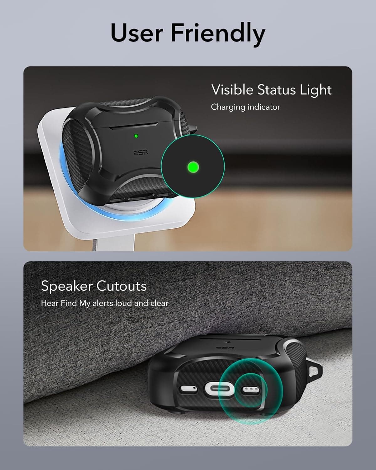 ESR for AirPods Pro 3 Case (2025), Compatible with Airpods Pro 3rd Generation Case (USB-C Cable), Magnetic Lid, MagSafe Ready, Powerful Drop Protection, Cyber Series, Black Black AirPods Pro 3 Case - Image 9