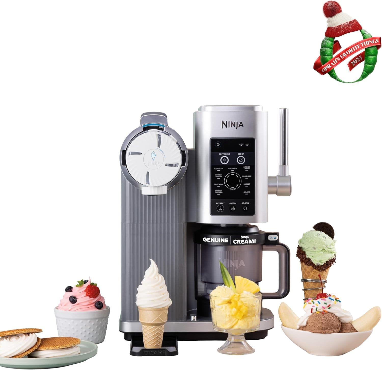 Ninja CREAMi Scoop & Swirl Ice Cream and Soft Serve Maker, Sorbet, Milkshake, Frozen Yogurt, Low Calories Program & More, 13-in-1, Soft Serve Handle & (2) CREAMi 2-in-1 16oz Pints, NC701 CREAMi Swirl - Image 3