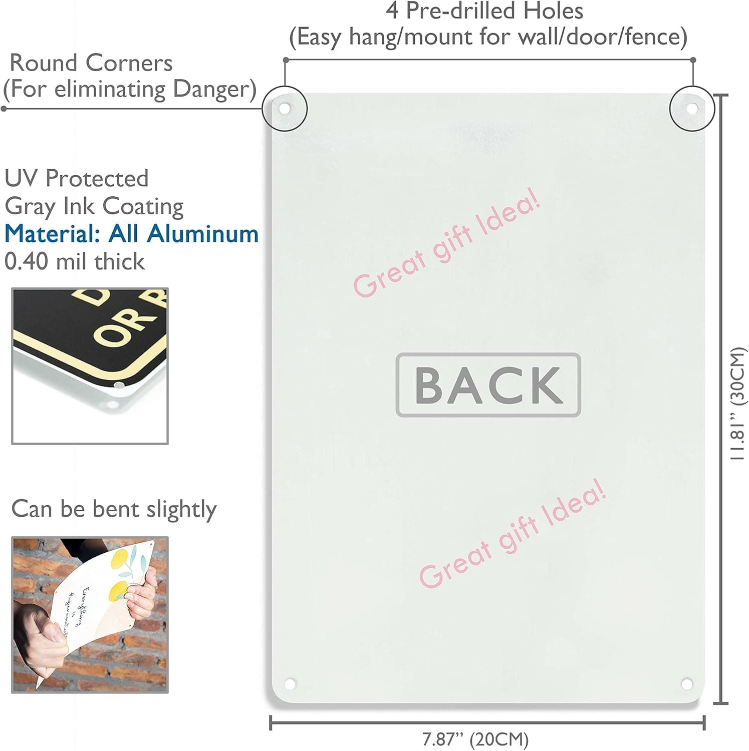 Funny Frog Mushroom Decor Metal Sign: Cute Cottagecore & Forest Decor for Bathroom, Kitchen, Bedroom, and Home, 12 x 8 Inch (247) Beige - Image 3