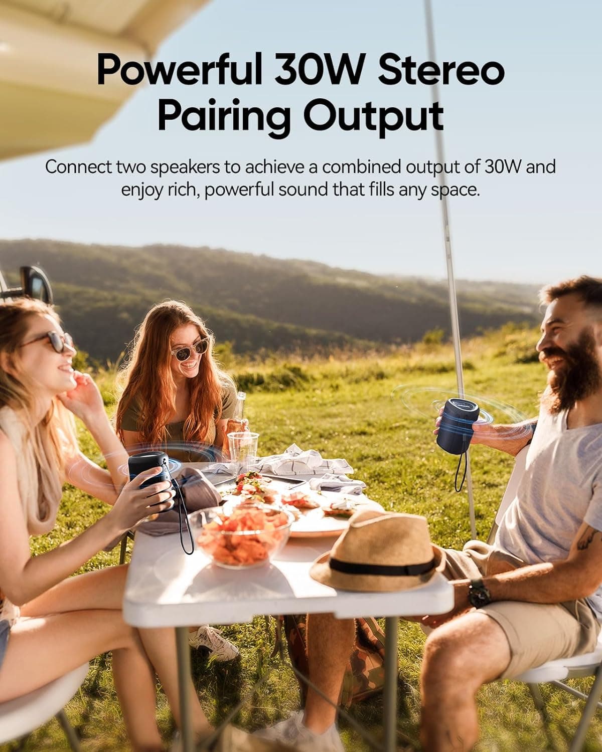 Portable Bluetooth Speaker Valentines Gifts For Him: Powerful Crystal Clear Sound/Romantic Light/IPX5 Waterproof/All Day Playtime/BT 5.3/TWS Paring,Small Wireless Speaker for Outdoor|Travel|Date Night Black - Image 7