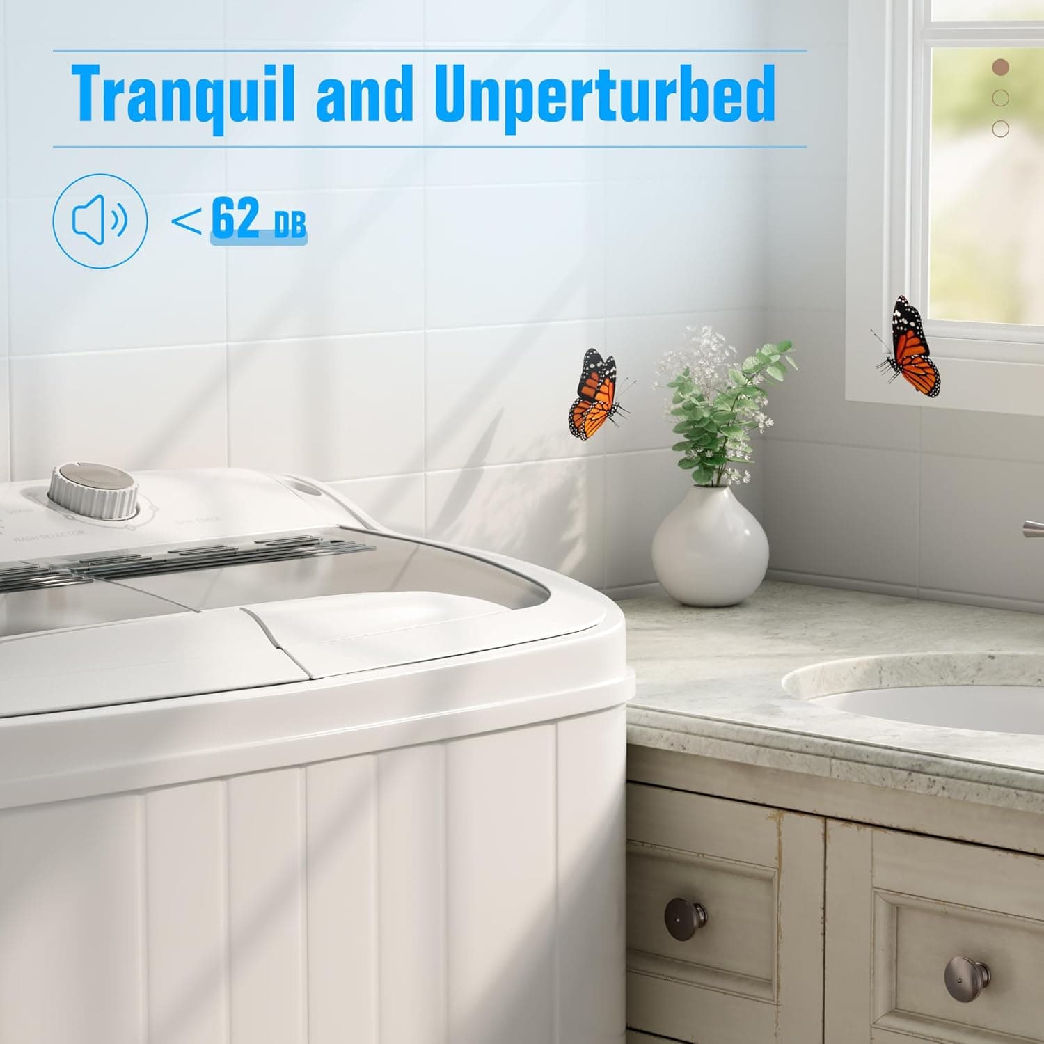 Pataku Portable Washing Machine, 17.6 Lbs Compact Mini Washer and Dryer Combo,Twin Tub Laundry Washer with Spin Cycle, Soaking Function Ideal for Apartment, Dorms, RVs Camping, Grey Grey 17.6LBS - Image 5