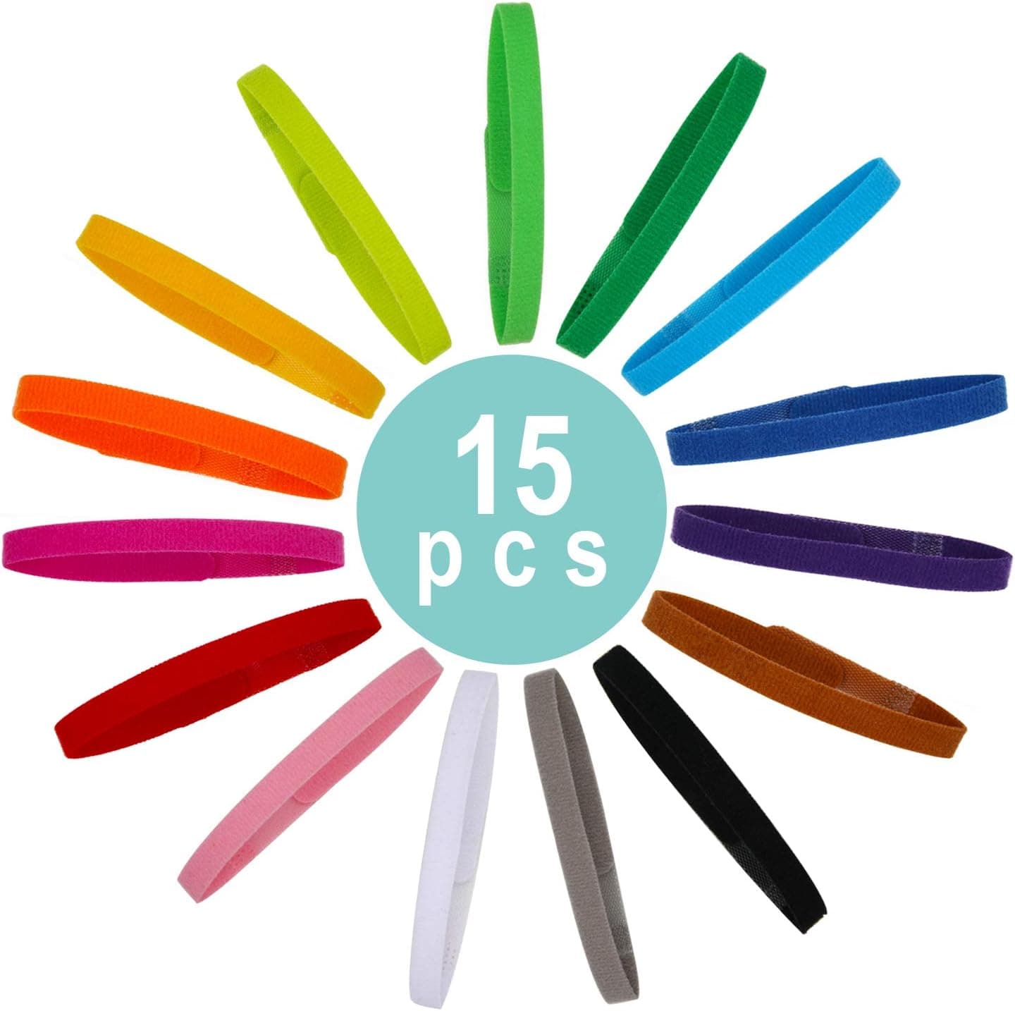 15 Pcs Puppy Whelping Collars Newborn Pet Collars Double-sided Soft Adjustable ID Bands Puppy Id Collars for Newborn Pet Dog Cat 15 Colors 15 Pcs -15 Colors - Image 2