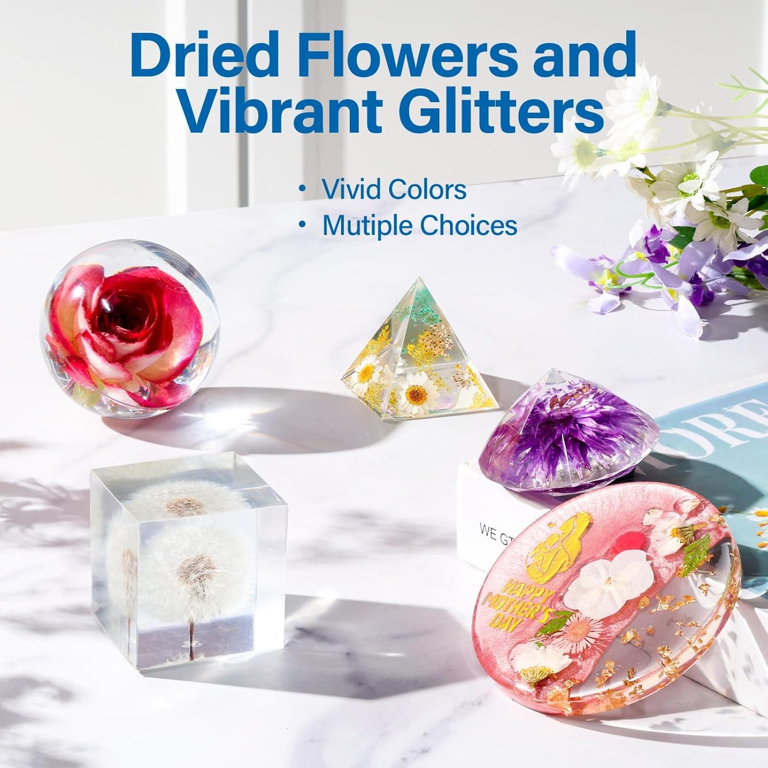 LET'S RESIN Epoxy Resin Kits and Molds Complete Set, 16oz Resin Art Kit with Silicone Molds, Pigment, Dried Flowers, Crafts for Adults, Beginners, Art Supplies for DIY Lovers, DIY Gift for Women - Image 4