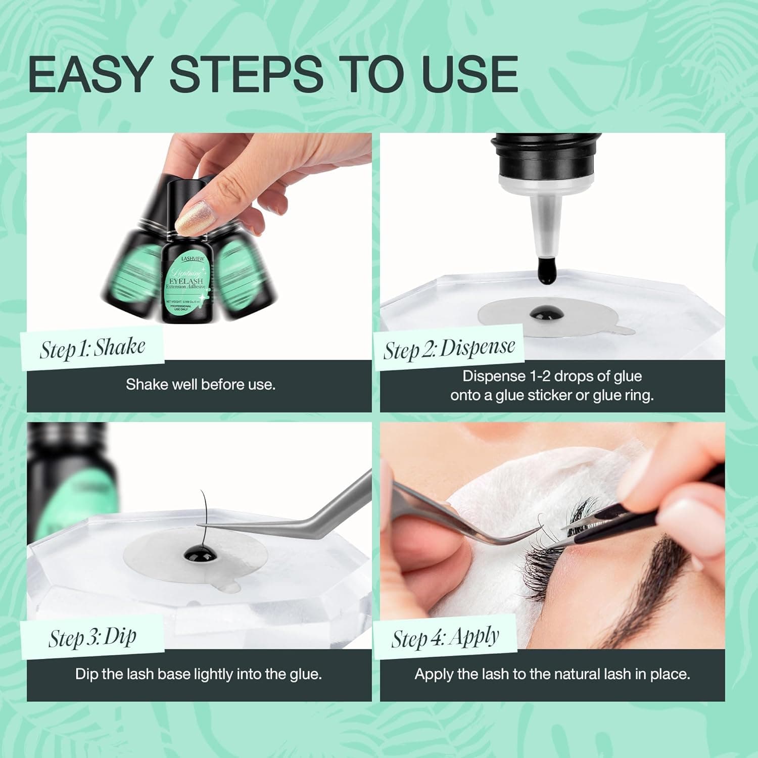 LASHVIEW Eyelash Extensions Glue, 0.3 Sec Fast Drying Retention 6-8 Weeks Black Adhesive Professional Sensitive Waterproof Glue 5ml /0.17 fl.oz FH01 FH01-5ML - Image 7