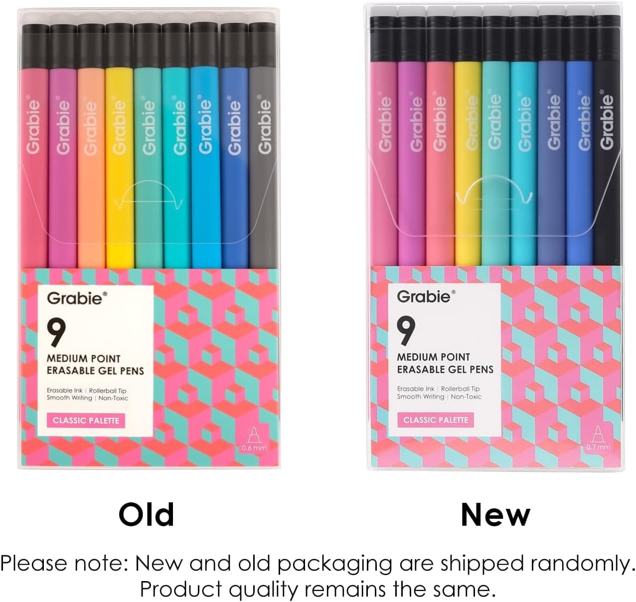 Grabie Erasable Gel Pens, 9 Colors Erasable Pens, Make Mistakes Disappear Colored Pens, Assorted Color Inks for Drawing Writing Planner,Gel Pens for Coloring 9 Colors Pens: Classic - Image 2