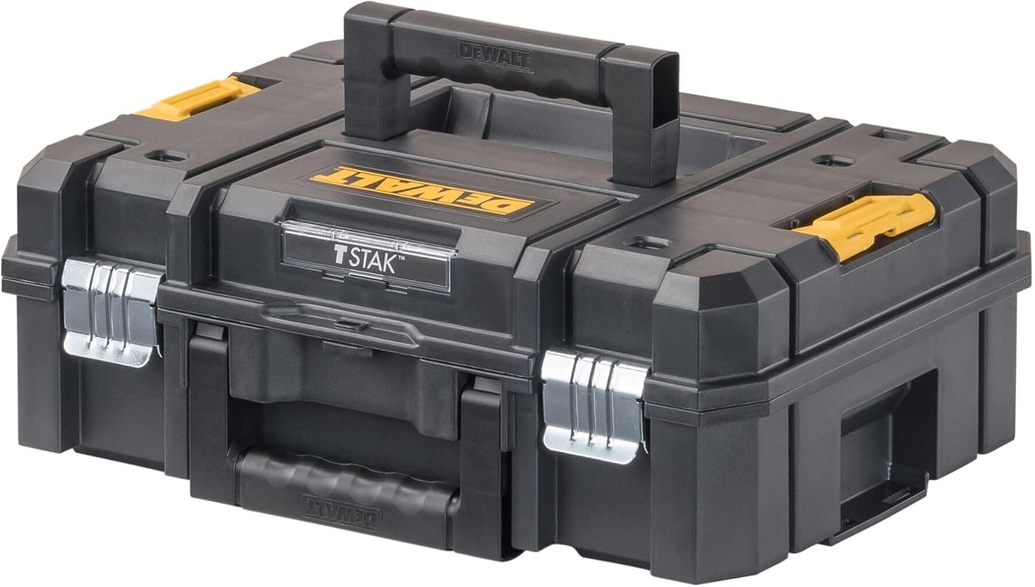 DEWALT TSTAK II Tool Box, Flat Top Tool Storage Case, Organizer Box Holds Up To 66 lbs, Flexible Platforms for Stacking, 13 Inch (DWST17807) 1 Count (Pack of 1) Flat Top Toolbox - Image 2