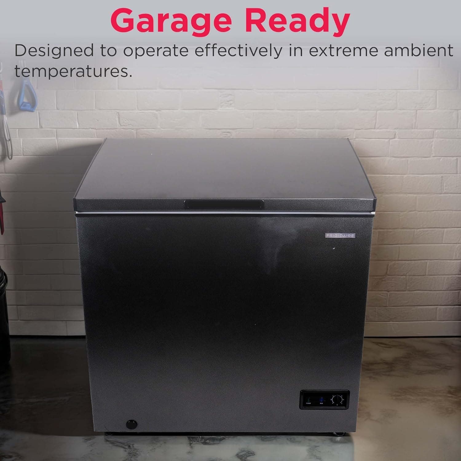 Frigidaire Chest Deep Freezer, 7 Cu. Ft. Capacity, Granita Rugged Design-Adjustable Thermostat-Removable Vinyl Coated Wire Basket-Easy Defrost Drain 7 cu ft - Image 7