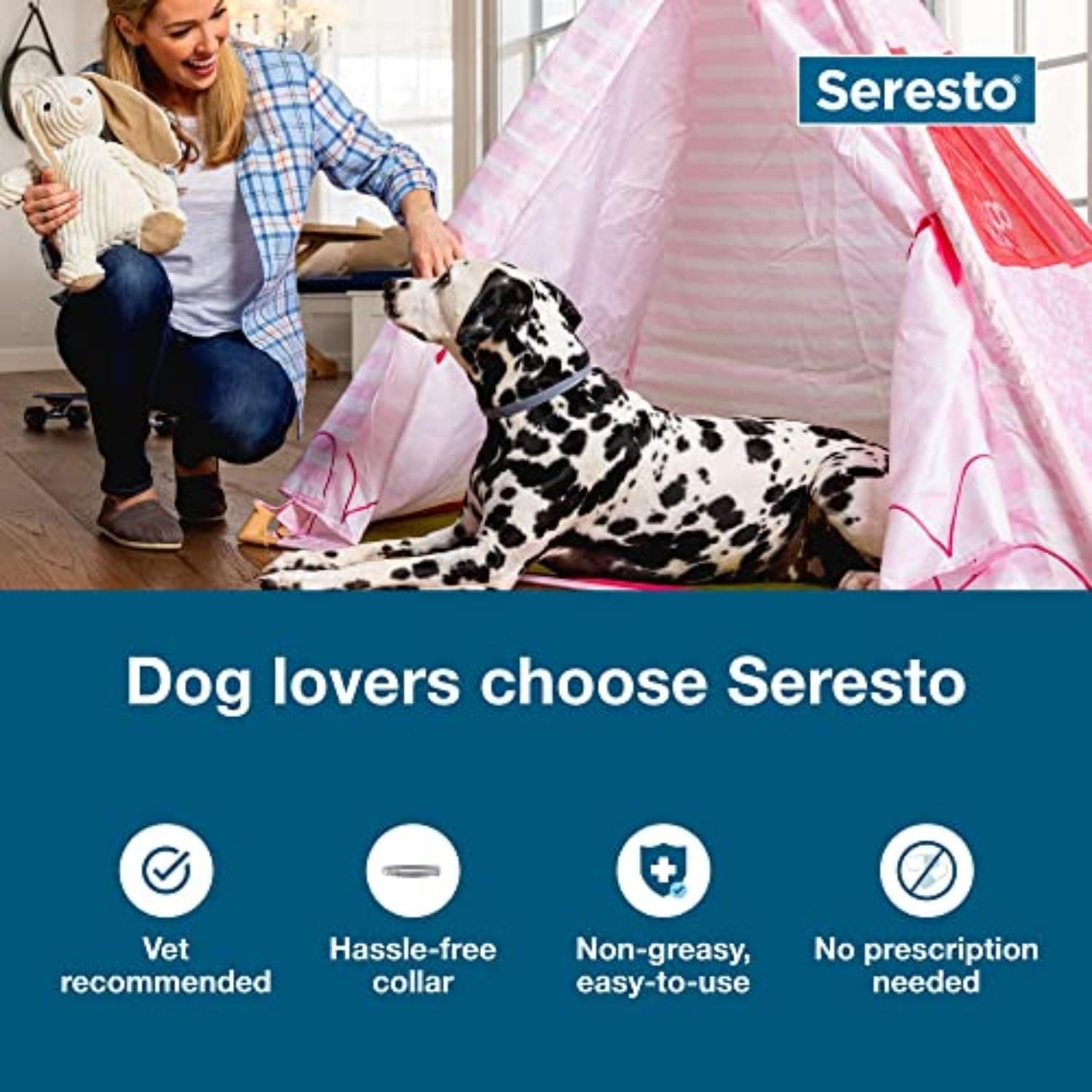 Seresto Large Dog Vet-Recommended Flea & Tick Treatment & Prevention Collar for Dogs Over 18 lbs. | 8 Months Protection 1 Pack - Image 4