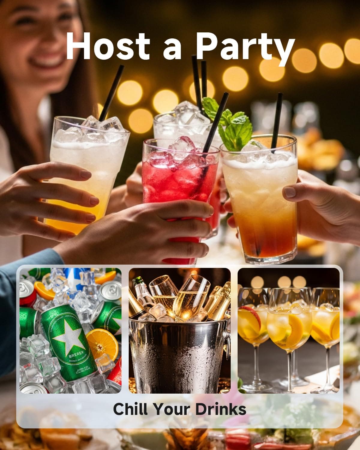 EUHOMY Commercial Ice Maker Machine, 100lbs/24H Stainless Steel Under Counter ice Machine with 33lbs Ice Storage Capacity, Freestanding Ice Maker. - Image 10