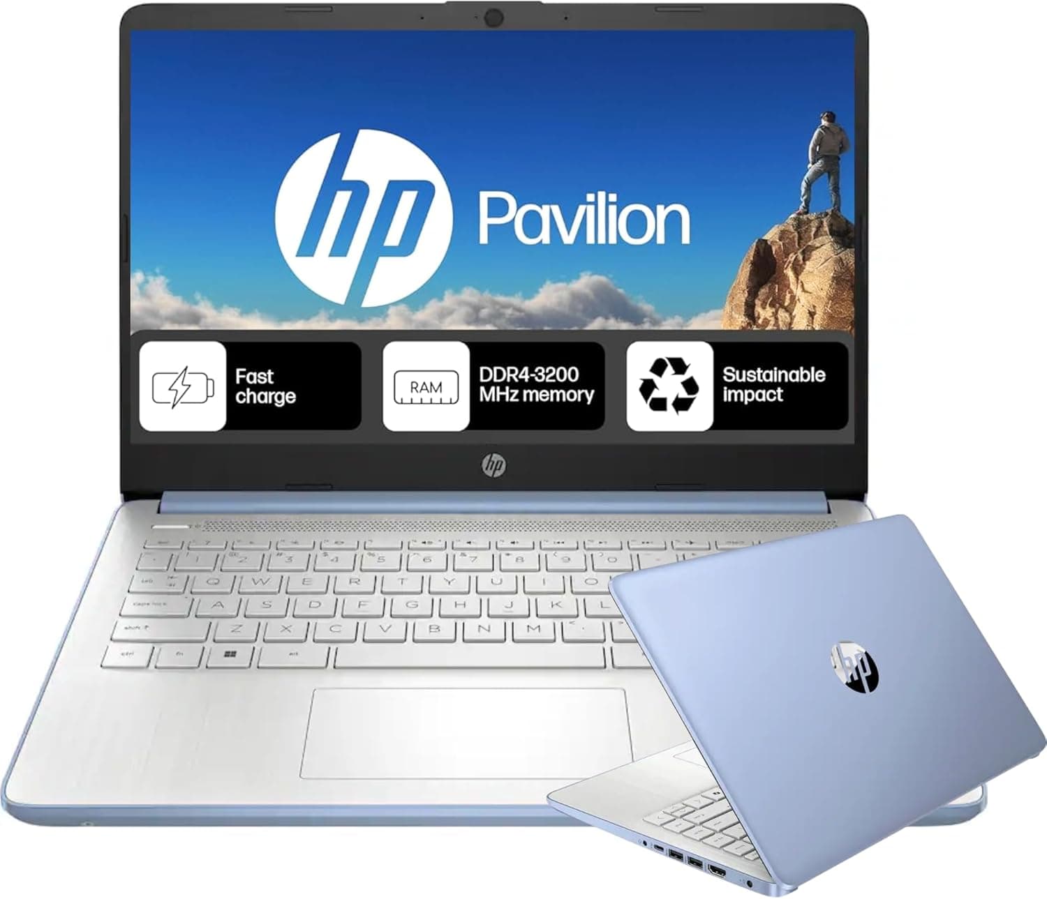 HP Everyday Laptop | Office 365 | Intel Quad-Core Processor | 11.5 HRs Battery | 1TB Cloud Storage with 128GB SSD, 8GB RAM | Copilot AI Windows 11 w/o Mouse - Image 2