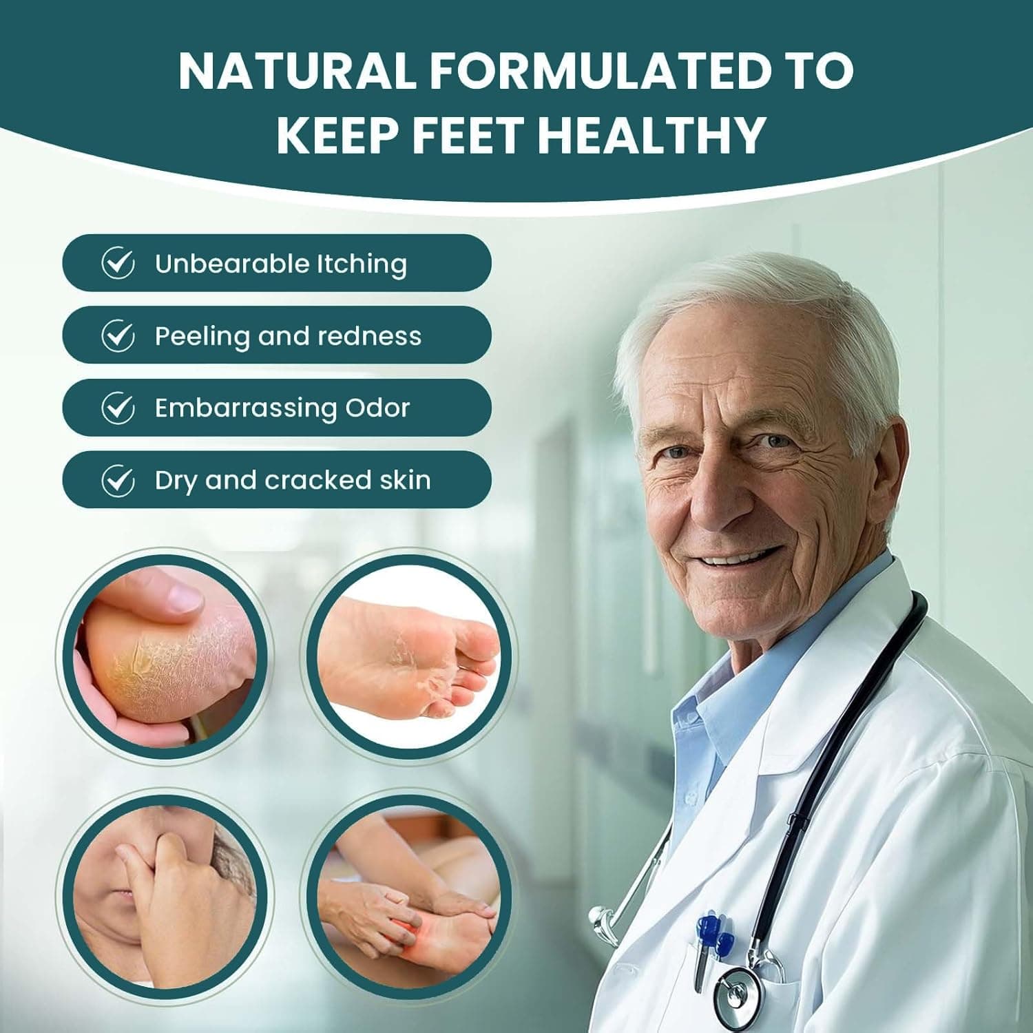 Pedicure Foot Care Kit 3 Piece – Includes Ginger Foot Spray, Callus Remover & Moisturizing Anti Crack Cream Stick, Care Kit for Women & Men, Perfect for Dry Cracked Feet - Image 6