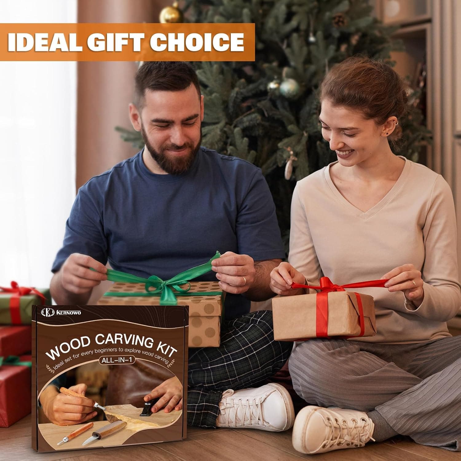 Wood Carving Kit, 32Pcs Wood Carving Tools with PU Storage Bag, Wood Whittling Knife Kit with 4pcs Templates & 11pcs Wood Carving Knives for Wood DIY Beginners - Image 8