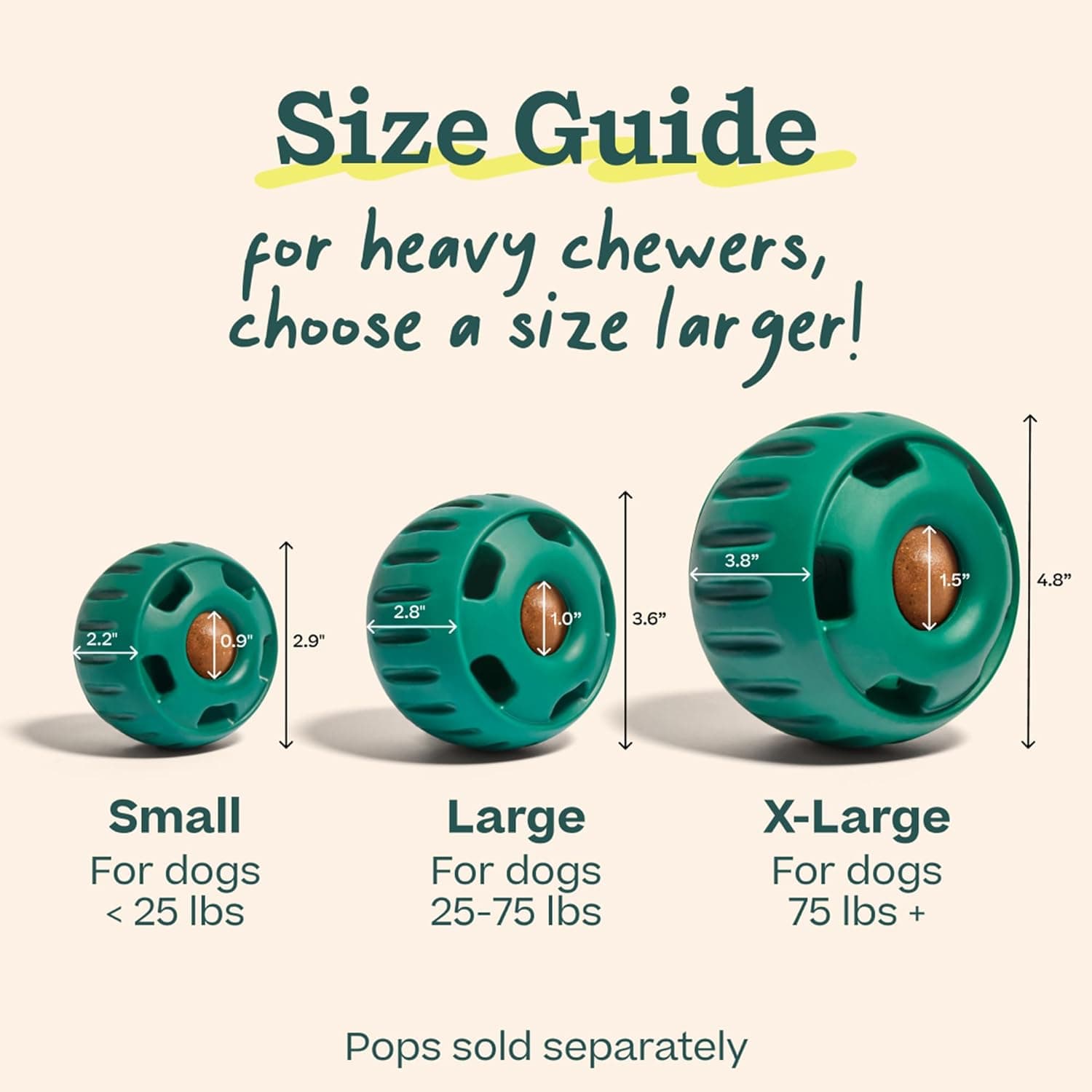 WOOF Pupsicle - Long-Lasting Interactive Dog Ball Toy to Keep Your Pup Busy and Distracted - Safe for Dogs - Low-Mess Design - Dog Toys for Medium and Large Dogs 25-75 lbs Large Green - Image 5