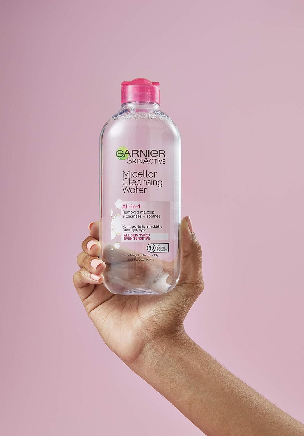 Garnier Micellar Water, Hydrating Facial Cleanser & Makeup Remover, Suitable for Sensitive Skin, Vegan, Cruelty Free, 13.5 Fl Oz (400mL), 1 Count Unscented 13.5 Fl Oz (Pack of 1) - Image 10