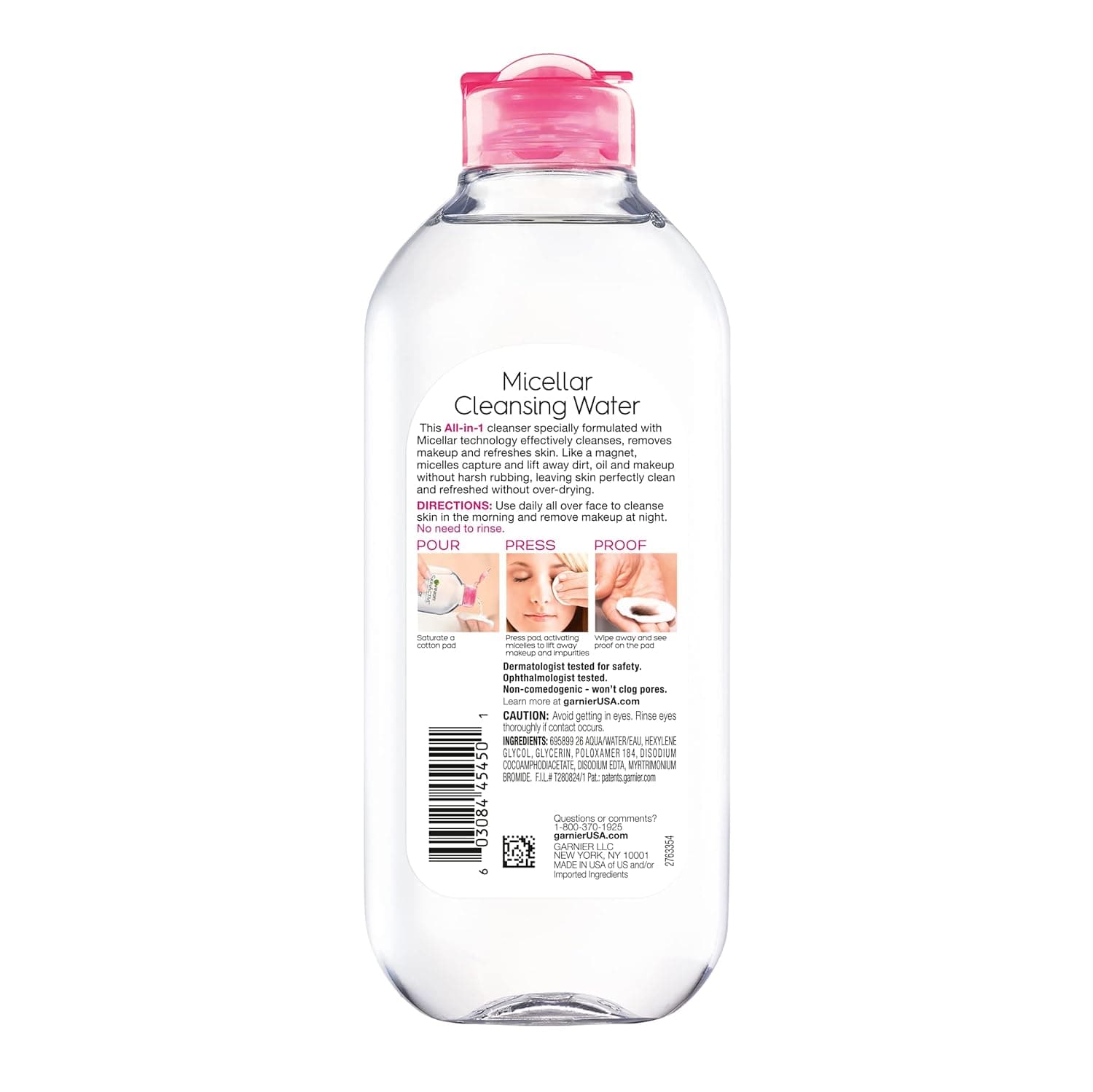 Garnier Micellar Water, Hydrating Facial Cleanser & Makeup Remover, Suitable for Sensitive Skin, Vegan, Cruelty Free, 13.5 Fl Oz (400mL), 1 Count Unscented 13.5 Fl Oz (Pack of 1) - Image 11