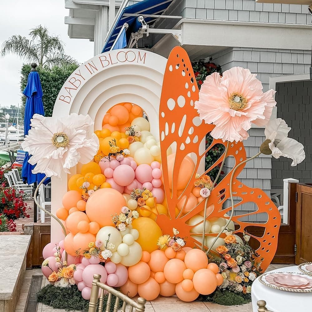 Amazon.com: 160Pcs Pink Yellow Orange Balloon Garland Arch Kit, Pastel Pink and Yellow Latex Balloons for Baby In Bloom Birthday Bee Bear Lemon Theme Groovy Thanksgiving Harvest Party Decorations : Home & Kitchen - Image 5
