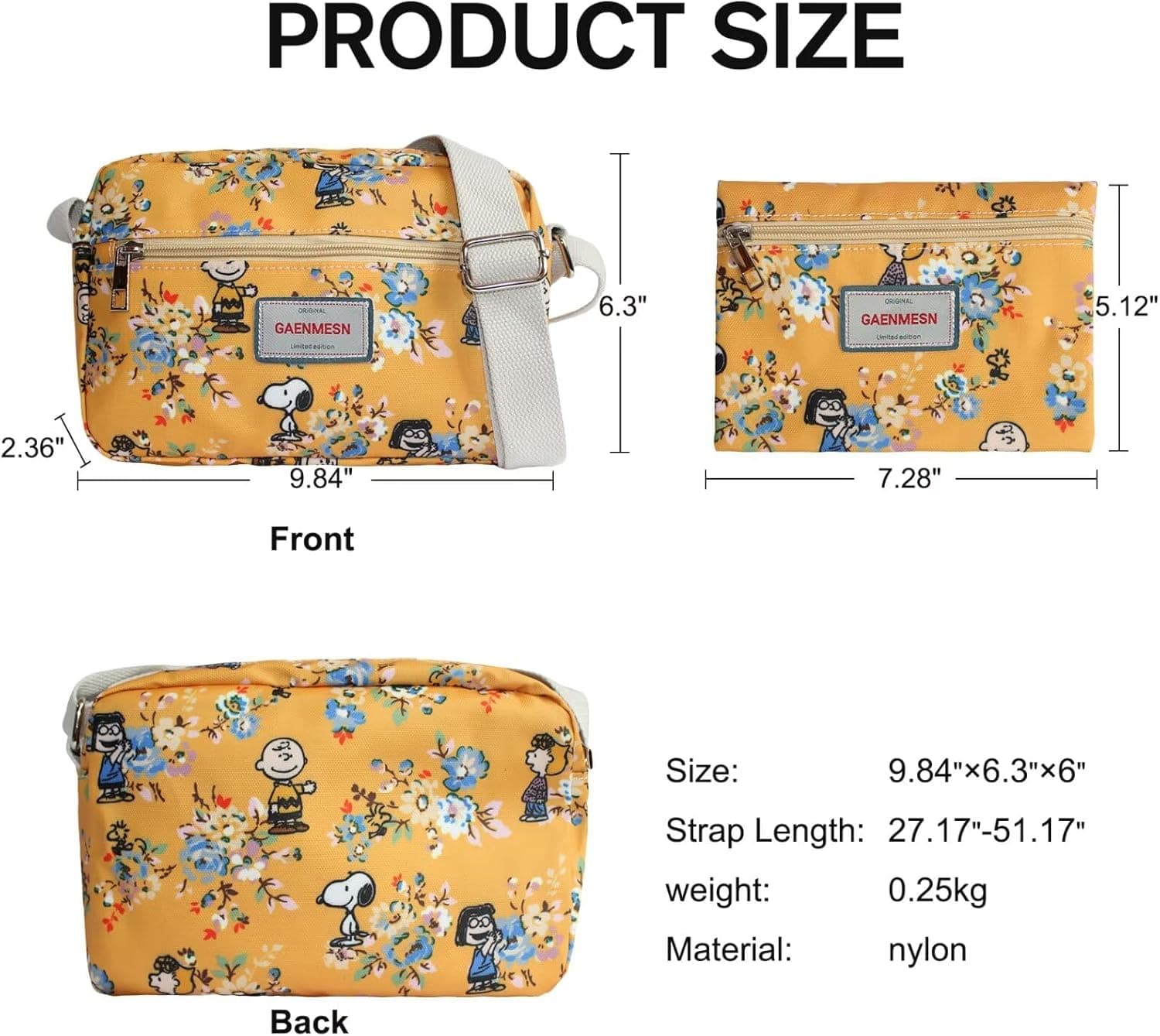 Cross body Bags for Women Lightweight Mini Crossbody Bags Everyday Bag Small Purses Travel Shoulder Bag Ladies Handbags Yellow - Image 5