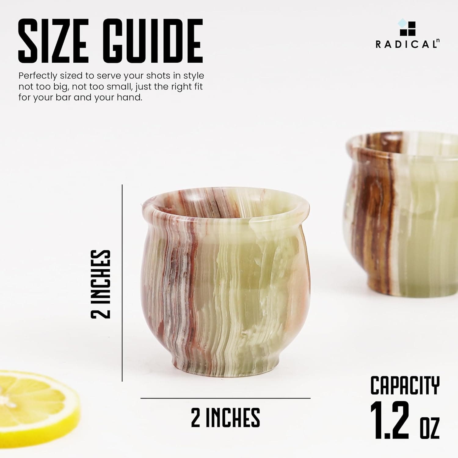 Radicaln Marble Shot Glasses 2" inches Green Onyx handmade Drinking Glasses Set of 2 For Christmas Decor, Ideal Vodka, Whiskey and Tequila Glass For Home Bar - Image 7