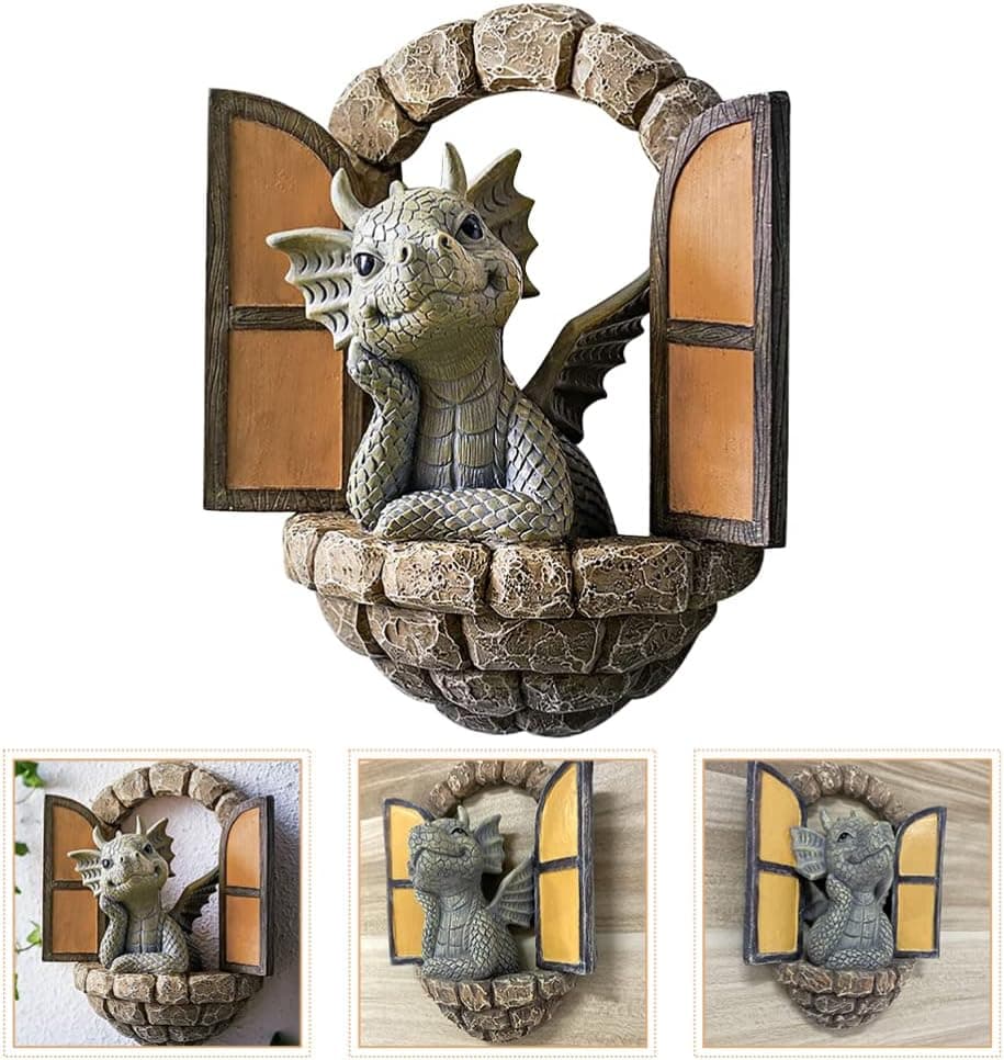 Holibanna 3D Dragon Wall Art Decor Hanging Dinosaurs Sculpture Wall Mounted Room Decor Home Wall Decorations for Kids Bedroom - Image 5