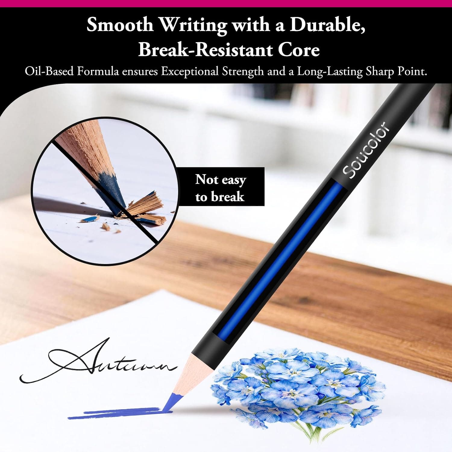 Soucolor 72-Color Colored Pencils for Adult Coloring Books, Soft Core, Back to School Supplies, Smooth Coloring Pencils for Kids Sketching, Drawing, Blending, Shading, Arts & Crafts Supplies Gift Multicolor - Image 6