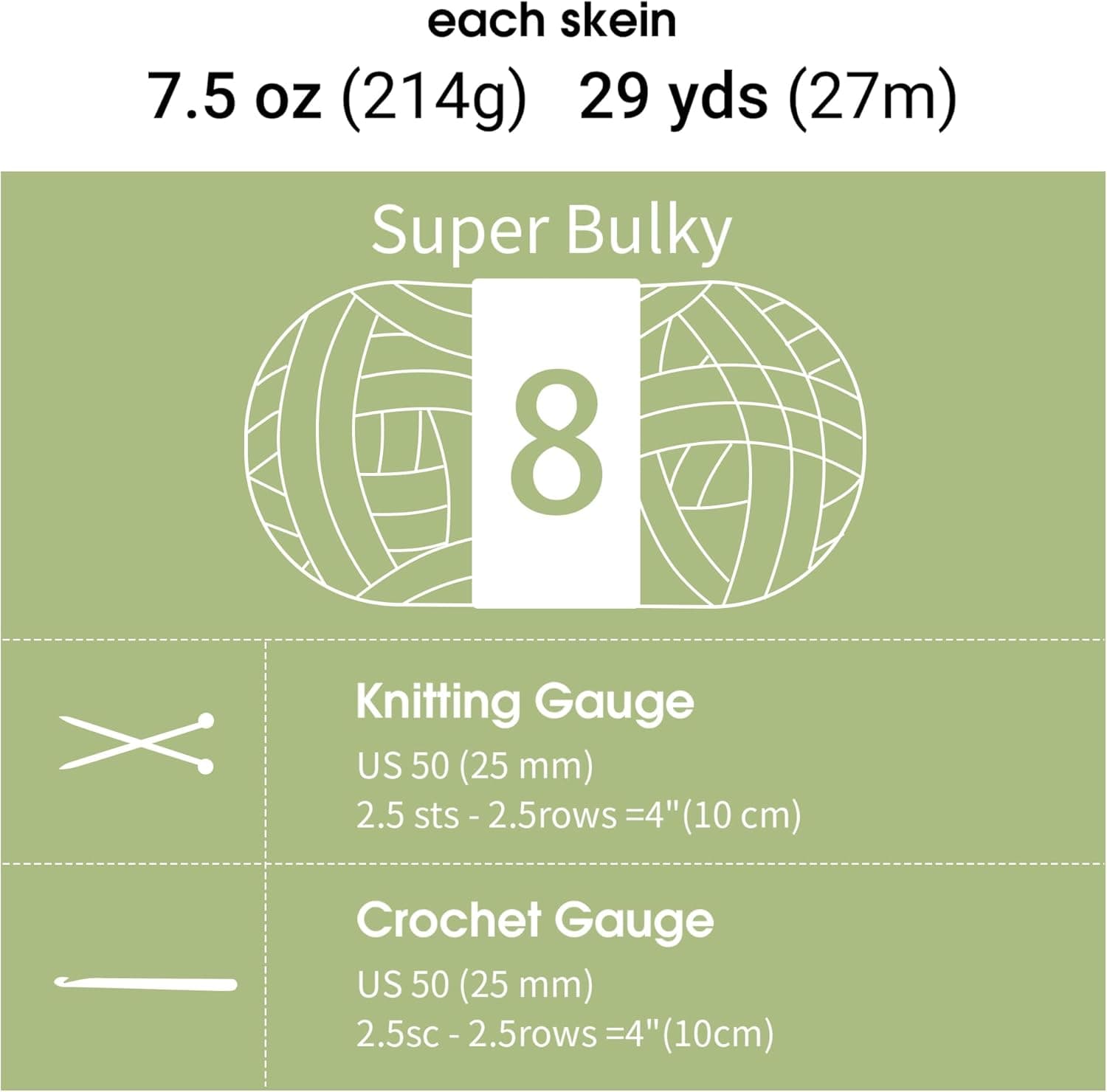 MABOZOO Tie Dye Chunky Yarn for Crocheting & Knitting, 8 Pack - Soft Plush Sage Green Fluffy Jumbo Chenille Yarn,Giant Thick Fuzzy Bulky(29 yds, 8 oz Each Skein) Sage Green 8 Pack - Image 7