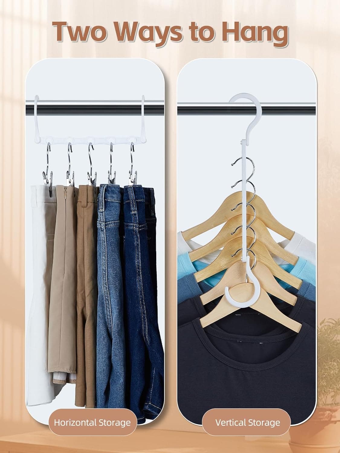 HOUSE DAY Space Saving Hangers 16 Pack, Closet Organizers and Storage - Image 7