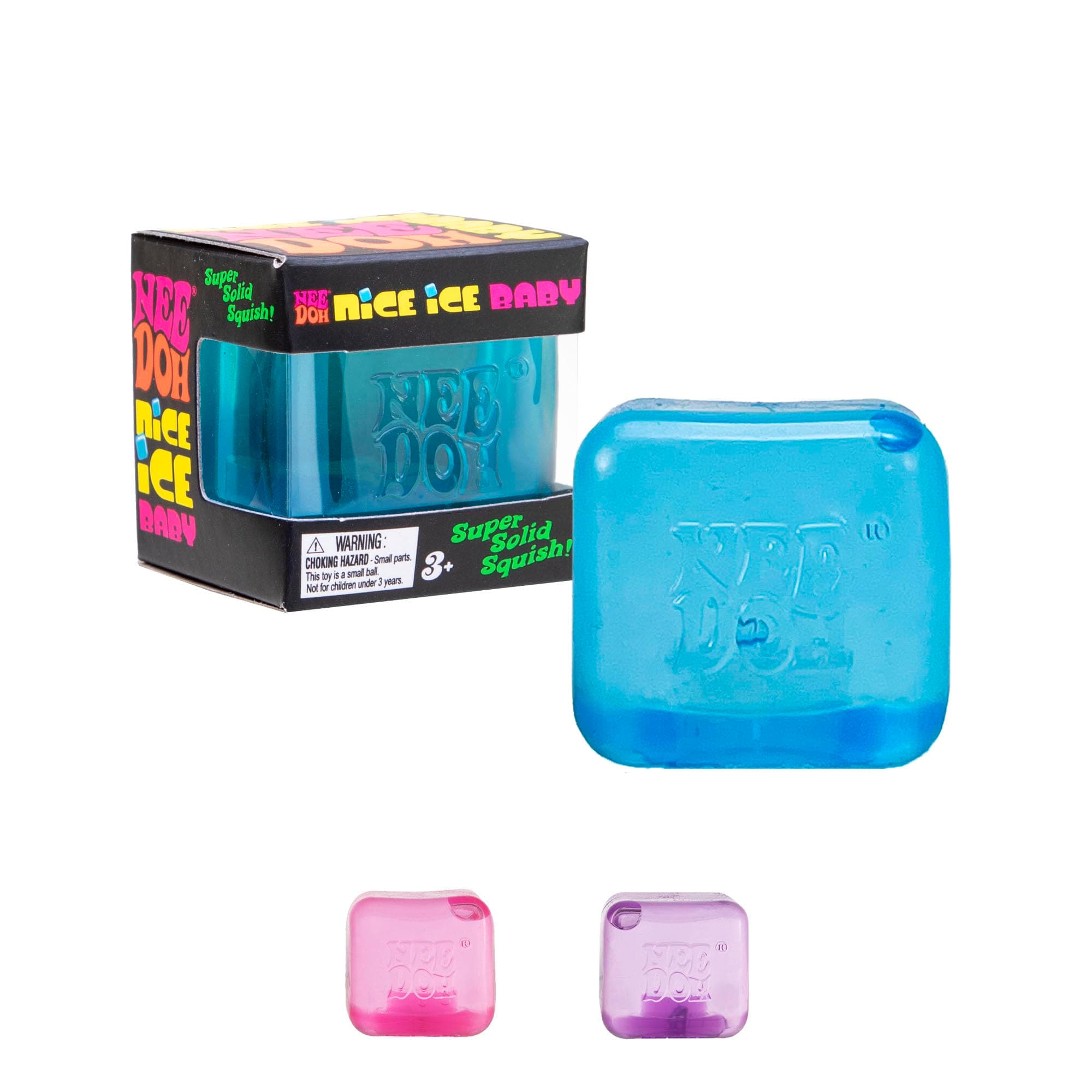 Schylling NeeDoh Nice Ice Baby - Juguete Sensorial de Apretar - Super Sólido - 1.25" de Ancho - Color Puede Variar (Paquete de 1)
