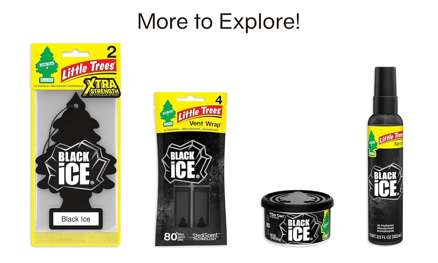 LITTLE TREES Ambientador para Auto | Árbol Colgante Proporciona Aroma Duradero para Auto y Hogar | Black Ice, 24 Ambientadores - Image 7