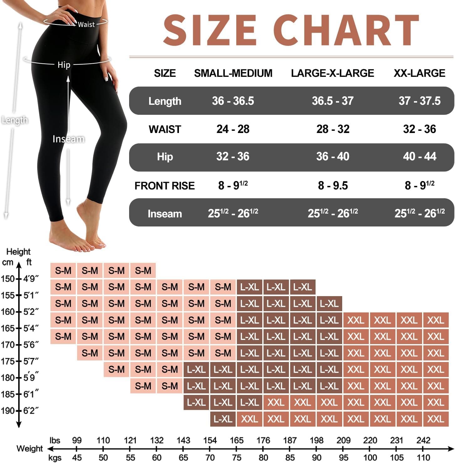 Leggings for Women - High Waisted Full Length Buttery Soft Yoga Pants for Workout Athletic Daily 01-black Large-X-Large - Image 8