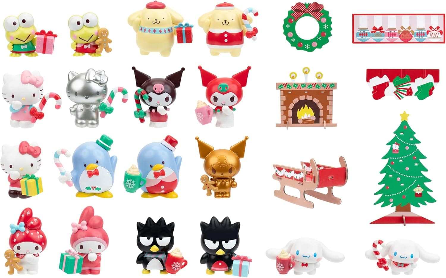 Hello Kitty® and Friends 2025 Holiday Advent Calendar - 18 Figures with Mix & Match Accessories - 24 Surprises - Kids and Sanrio Fans Ages 6+ - Image 4