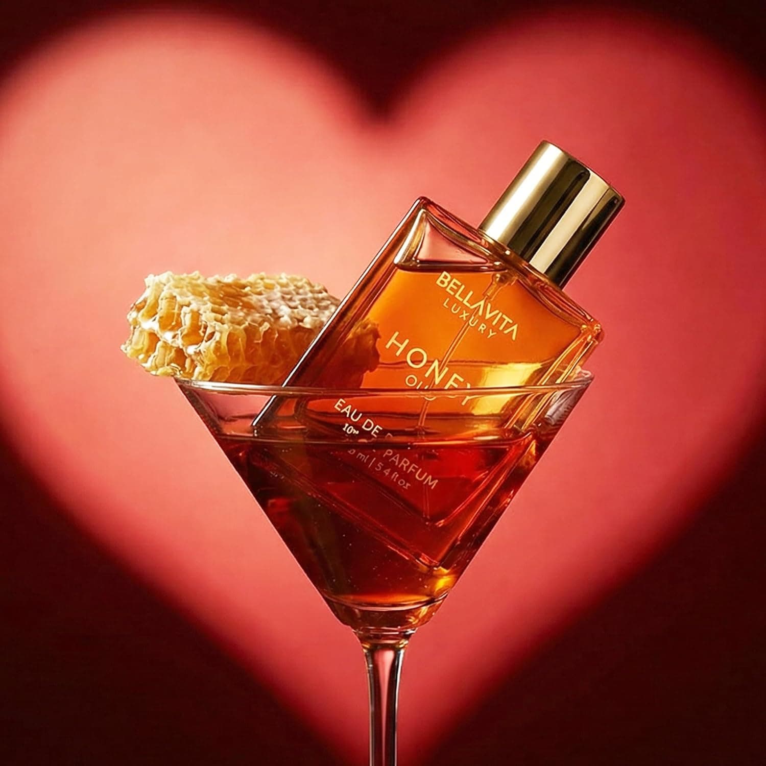 BellaVita Luxury Honey Oud Eau de Parfum (3.4 fl. oz.) | Patchouli, Vanilla, Bergamot, Floral & Spicy + Vegan Essentials Oils | Best gift for Valentine's Day | Long-Lasting Unisex Fragrance - Image 3