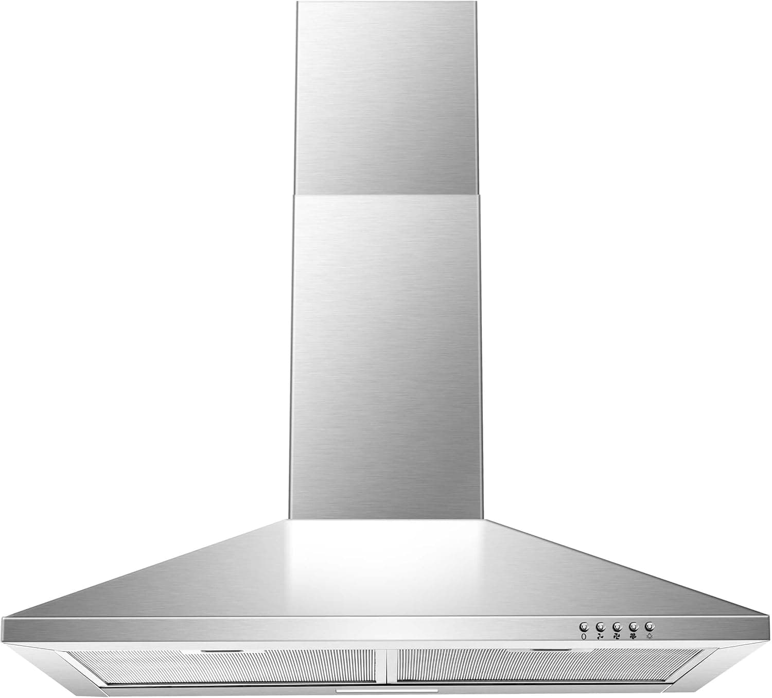 SNDOAS Range Hood 30 inch,Wall Mount Range Hood in Stainless Steel With Ducted/Ductless Convertible,Stove Vent Hood with Aluminum Filters,3 Speed Exhaust Fan,LED Light,Button Control Silver 30" - Image 2