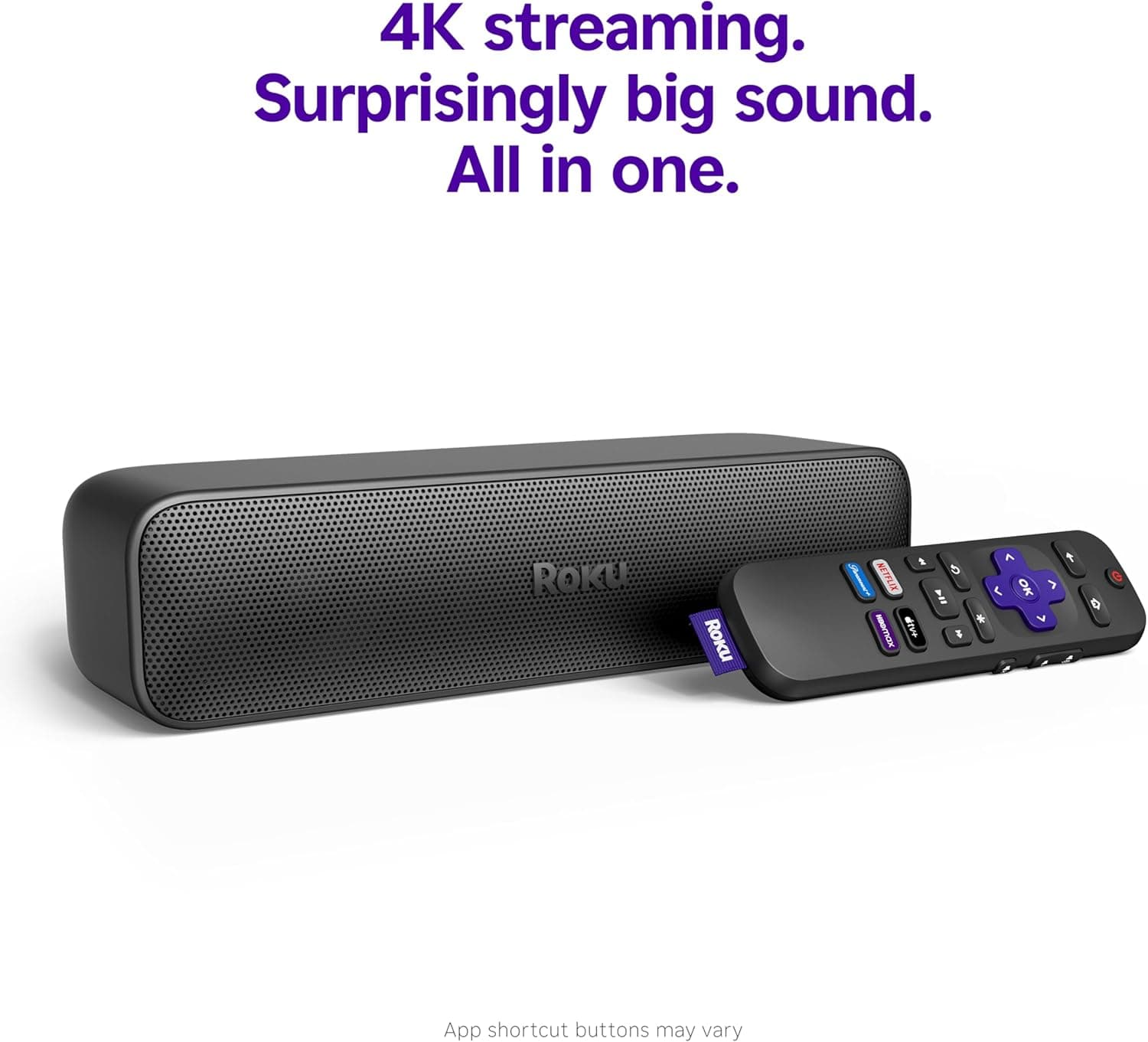 Roku Streambar SE | 2-in-1 TV Soundbar with Built-in 4K/HD/HDR Streaming, Premium Speakers, & Enhanced Speech Clarity for Crisp, Clear Dialogue - Quick Guided Simple Setup without Wireless Bass - Image 3