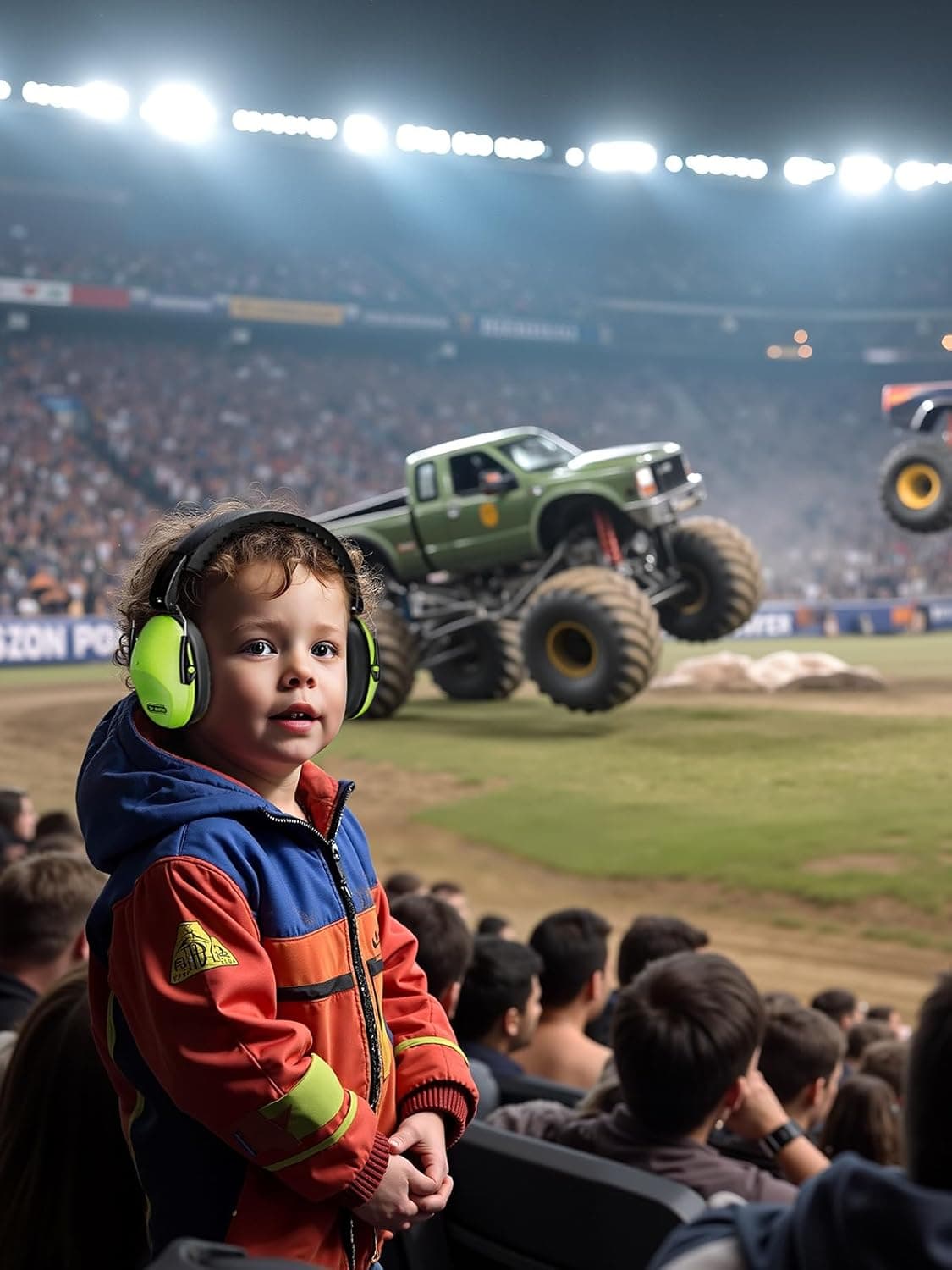 Ear Muffs for Noise Reduction: 27.4SNR Noise Cancelling Headphones for Kids Adults, EM100 Adjustable Hearing Protection Earmuffs for Monster Jam, Autism Sensory, Concerts, Fireworks Green - Image 6