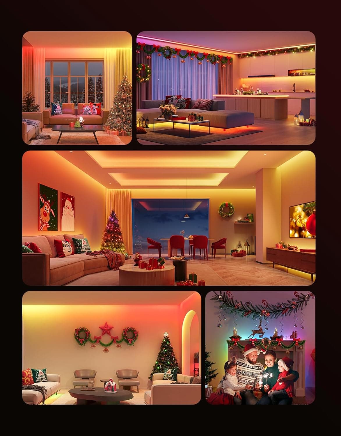 Govee 100ft RGBIC LED Strip Lights, Smart LED Lights Work with Alexa and Google Assistant, LED Lights for Bedroom WiFi App Control Segmented DIY Multiple Colors, Color Changing Light, (2 x 50ft) - Image 3